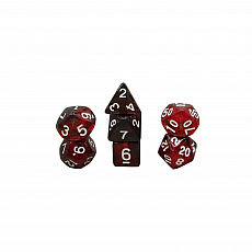 Dice4friends Würfelset Transparent - Lava 300040