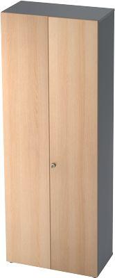 Aktenschrank TOPAS LINE, 6 Ordnerhöhen, B 800 mm, graphit/Eiche