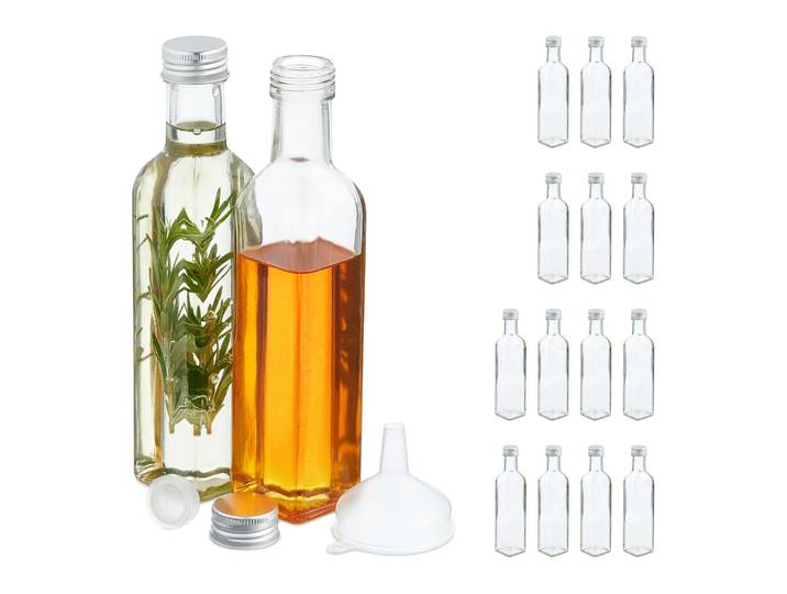 Flaschen zum Befüllen 250ml Silber-Transparent
