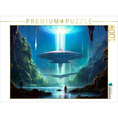 CALVENDO Puzzle Science Fiction - Reise zu fremden Planeten - Reise nach oben | 1000 Teile Lege-Größe 64x48cm Foto-Puzzle für glückliche Stunden