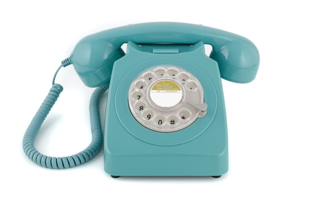 GPO Retro Design Téléphone analogique 746 rotary Bleu 15x15x15cm