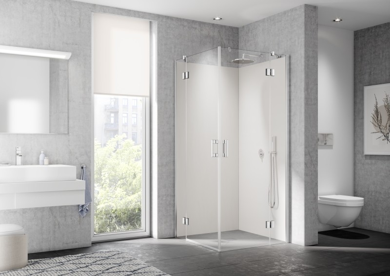 Kermi Eck-Halbteil links Liga ETL 1230x2000, silber hochglanz, LIETL12320VPK LIETL12320VPK