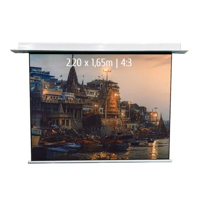 KIMEX - Motorisierte Einbau-Leinwand 2,20 x 1,65m - Format 4:3 - Wi-Fi