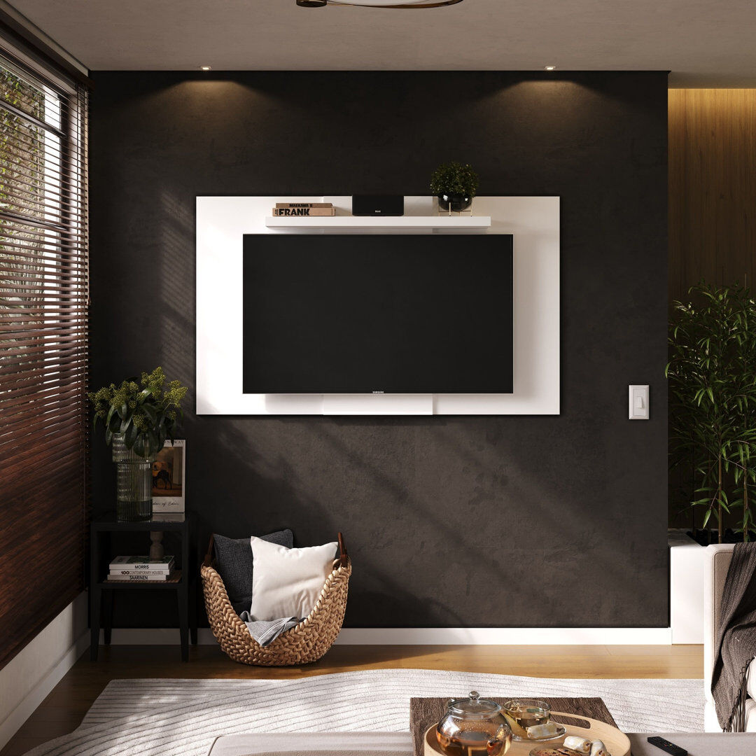 17 Stories Lakyria Wall Mounted TV Panel for TVs up to 50" White 50"