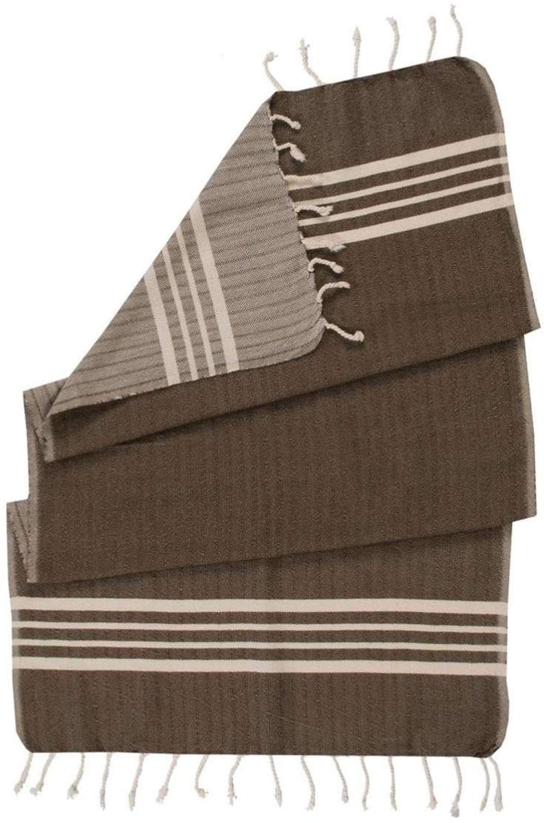 Lalay Kleine Hamamdoek Krem Sultan Khaki, 100 x 50 cm