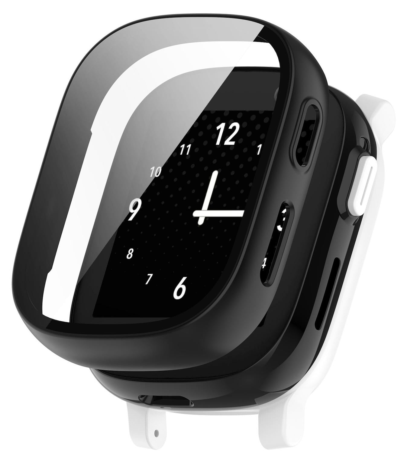 Wigento Beschermhoes en beschermglas voor Xplora X6 Play / X6 kinderhorloge, zwart