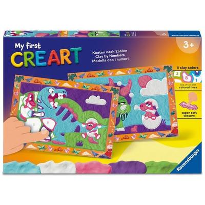 My First CreArt, Kneten nach Zahlen - Freche Dinos