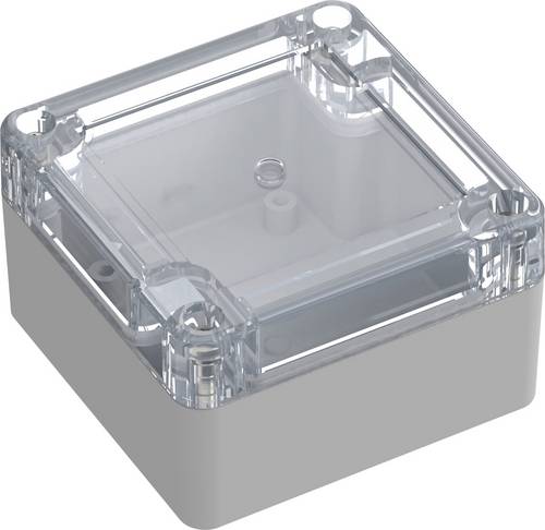 TRU COMPONENTS 6U07080804437 TC-13865052 Industrie-Gehäuse 75 x 75 x 45 ABS, Polycarbonat Lichtgrau 1St.