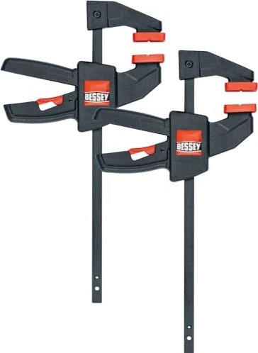 Bessey 2x Einhandzwinge EZS11-4 SET (schwarz/rot, 110 / 40)