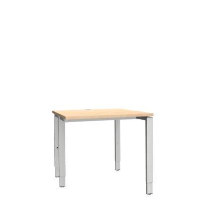 Schäfer Shop Genius Schreibtisch MODENA FLEX, 4-Fuß-Rechteckrohr, einseitig, B 800 mm, Ahorn