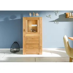 Highboard Wildeiche 73x40x142 natur geölt KENT #106