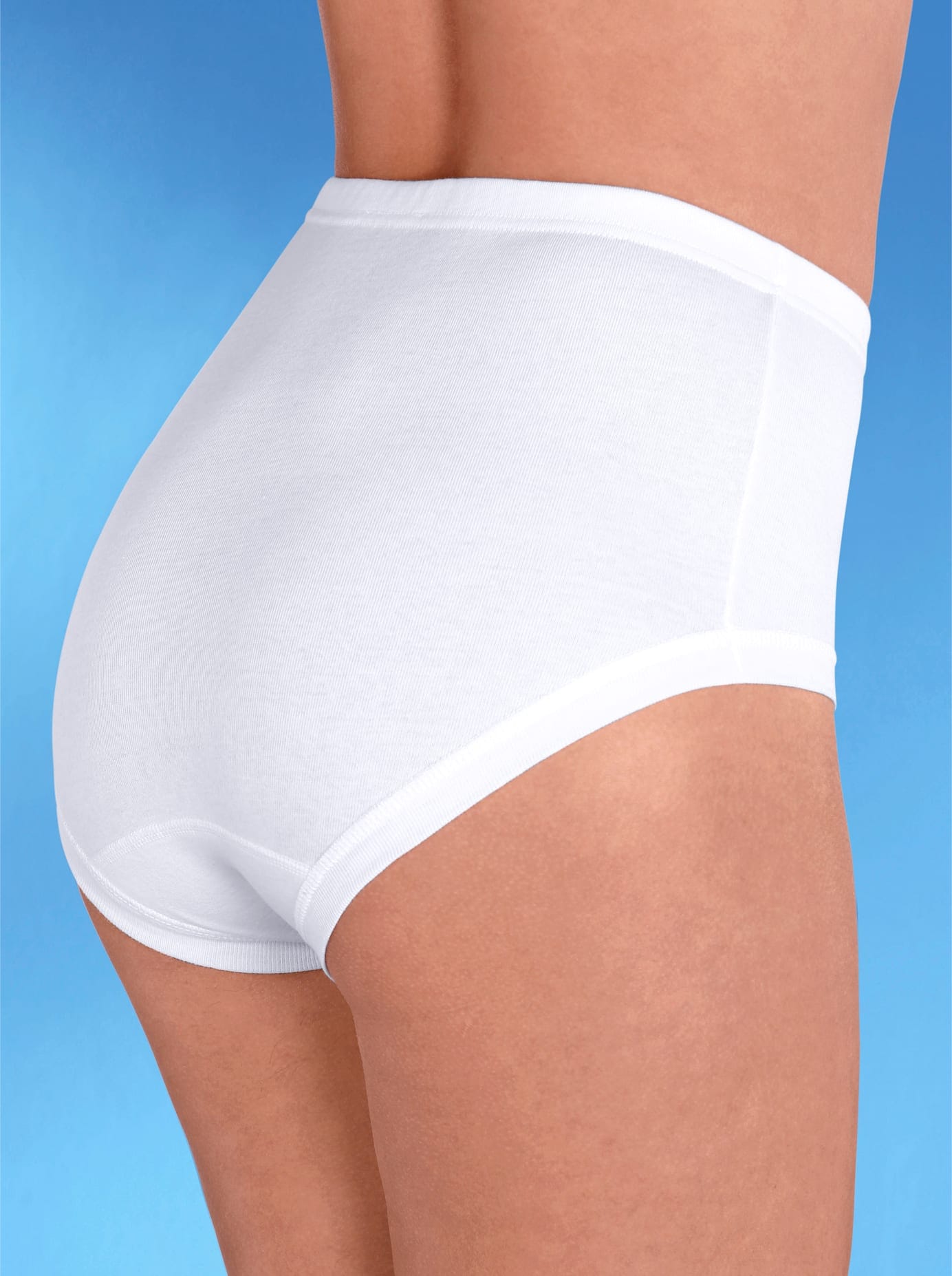 Taillenslip WÄSCHEPUR, Damen, Gr. 44, 5 Stk., weiss (weiß), 100% Baumwolle, Unterhosen Taillenslip weiß 44, 5 Stk.