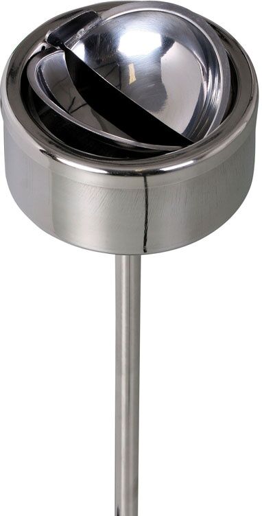 B2B Partner Standaschenbecher für draußen, 500-850 x 170 x 170 mm, Edelstahl glänzend