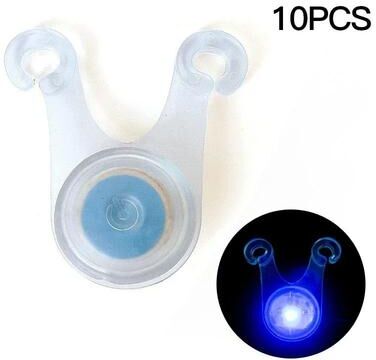 Uplifted Goods Waterproof LED Tent Rope Safety Lights 10pcs Blue