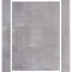 Hotelzimmer Teppich ALDAN Uni Polyester 16mm Antirutsch Gästezimmer pflegeleicht Büroteppich 240x340 cm Grau | Kadima Design