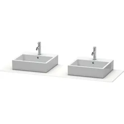 Duravit XSquare Konsole, 2 Ausschnitte, 1600x16x550mm, XS063HB8484, Farbe: Weiß Supermatt Dekor