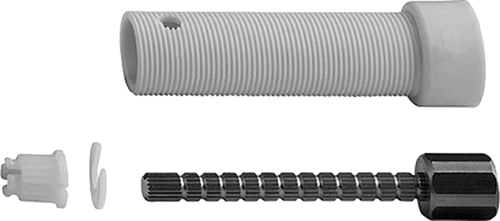 Hansa verlengstuk voor inbouwventiel 1/2 inch, lengte 8 cm, geschikt voor aansluitingen van 1/2 inch en 3/4 inch