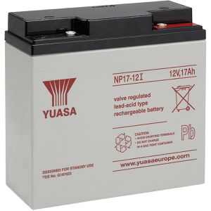 Yuasa AGM-Batterie NP17-12I, 12 V, 17 Ah, M5 Anschluss, mit VdS-Zulassung