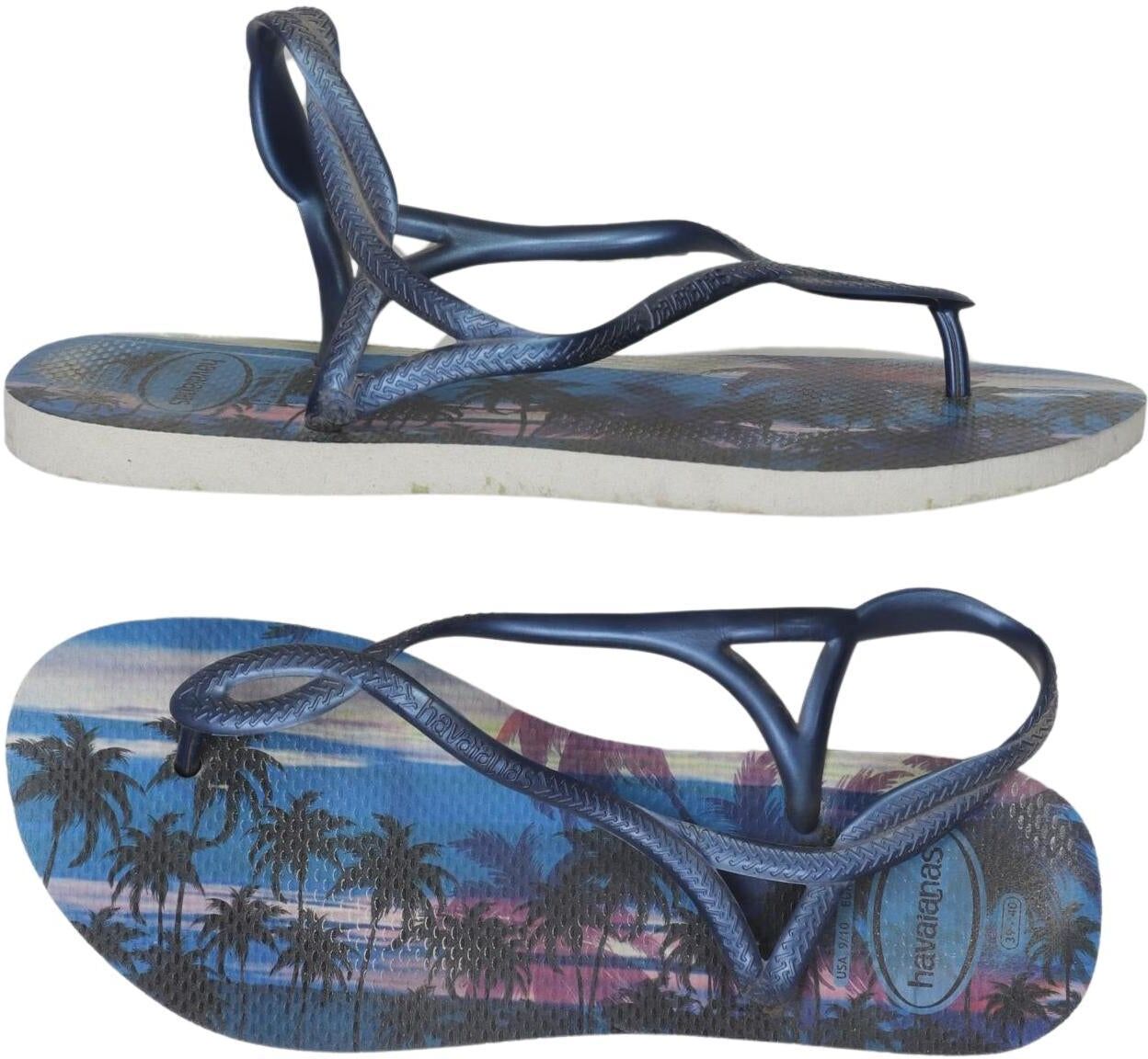 Havaianas Damen Sandalen, Blau, Gr. EU 41, kein / Etikett - Second Hand