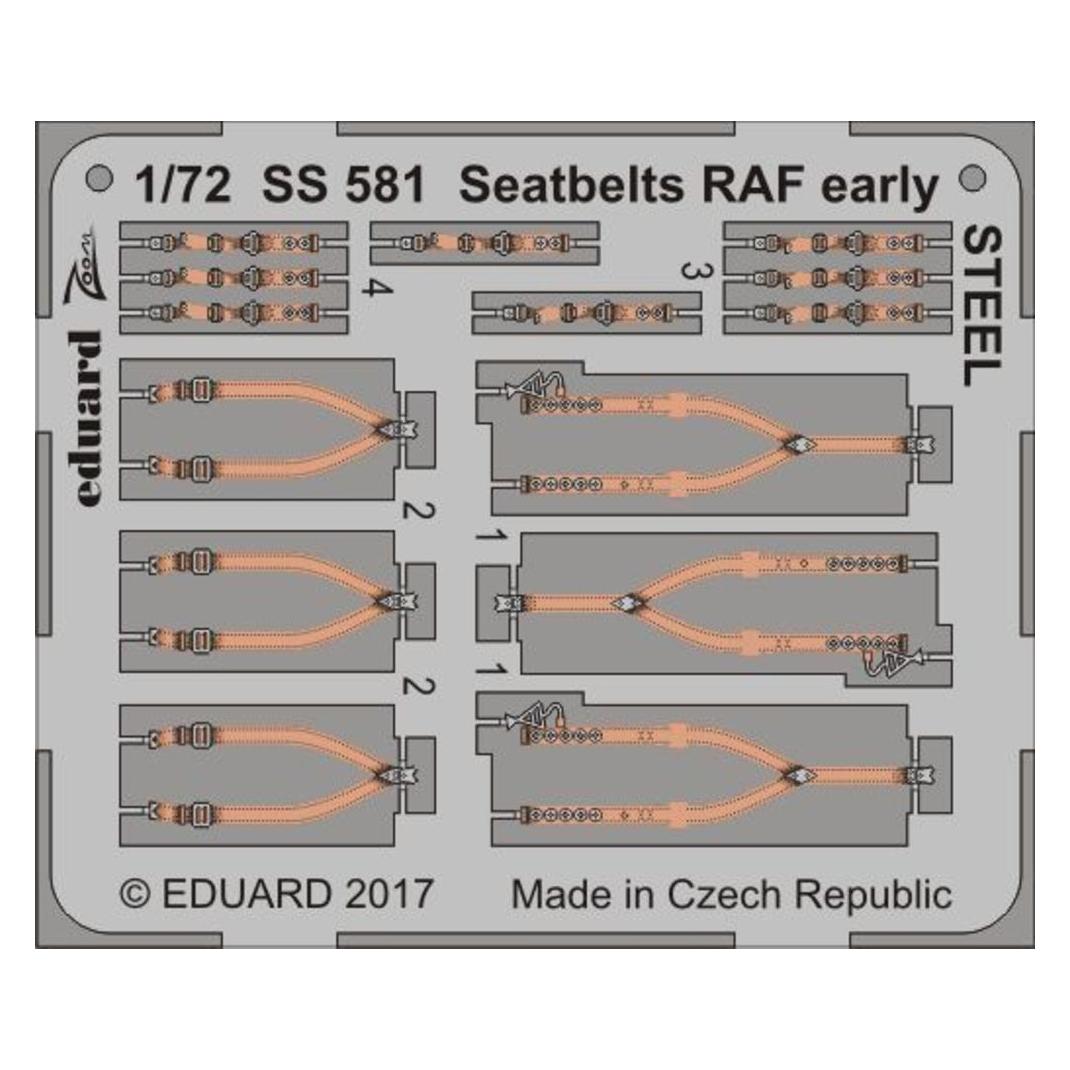 Eduard Seatbelts RAF early STEEL (SS581)