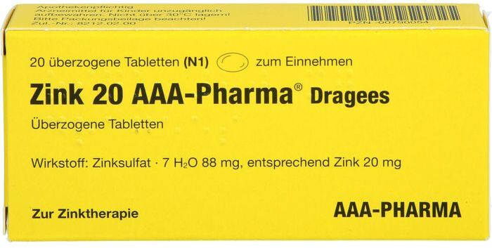 AAA - Pharma GmbH ZINK 20 AAA-Pharma Dragees 20 St.