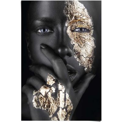 Poster REINDERS "Goldene Hand", gold (farbe bild(er): goldfarben), B:61cm H:91,5cm T:0,1cm, Papier, Bilder, Poster