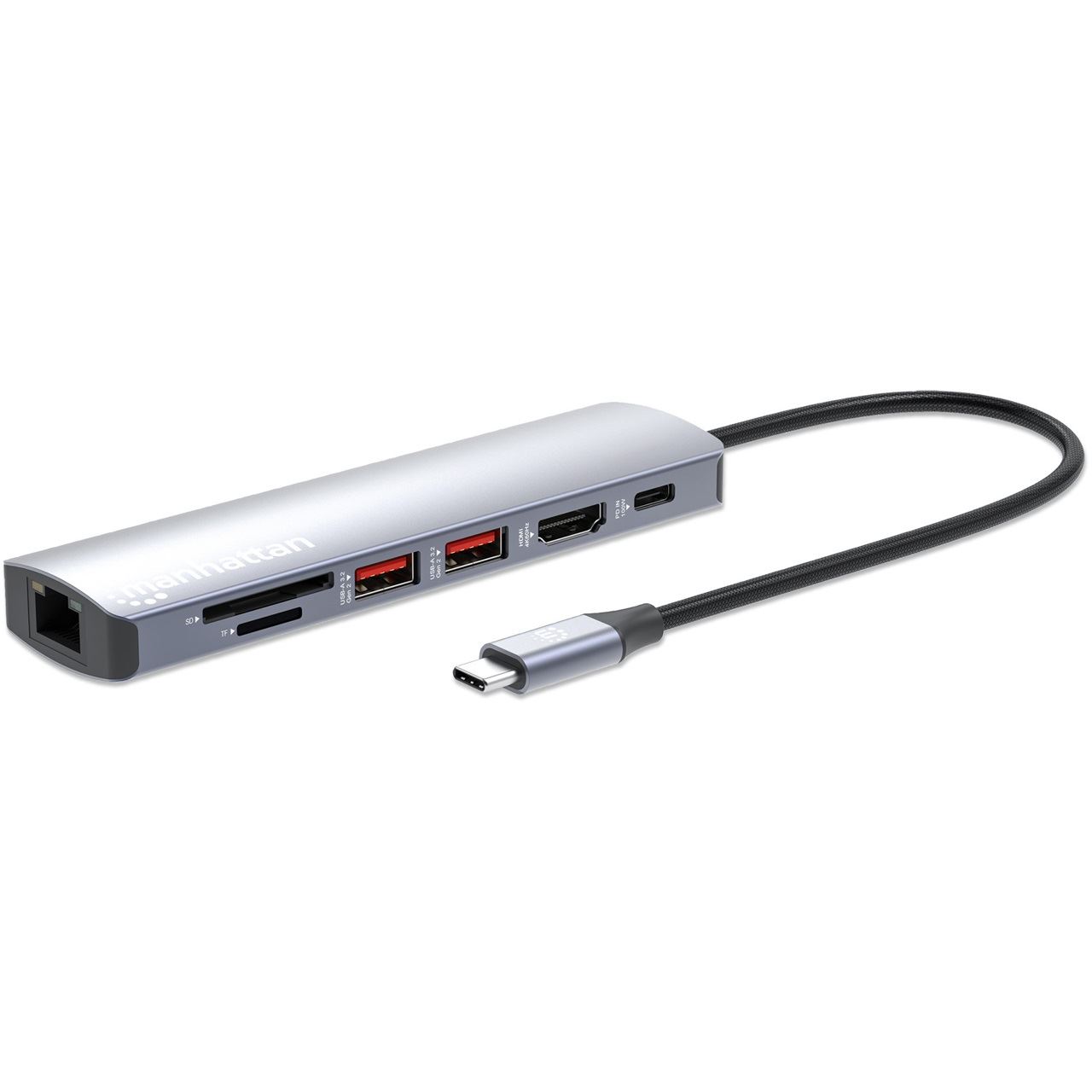 Manhattan 7-in-1 4K USB-C Dockingstation 1xHDMI 2xUSB 10Gb/s