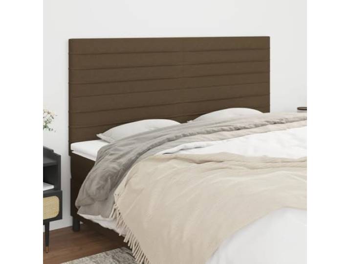 RJPLMFV Kopfteil, dunkelbraun, 180 cm, Stoff Höhenverstellbar, bequeme Rückenlehne zum Lesen, stabile Holzfüße, modernes Design