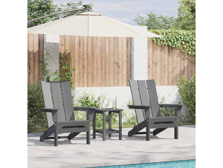 vidaXL Gartenstuhl 2 stk. Hellgrau Polyethylen
