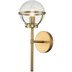 Wandleuchte Wandlampe Badezimmerleuchte Spritzwassergeschützt Messing Glas