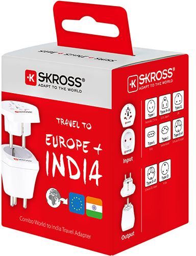 Skross Combo Adaptador de Viagem  World to India