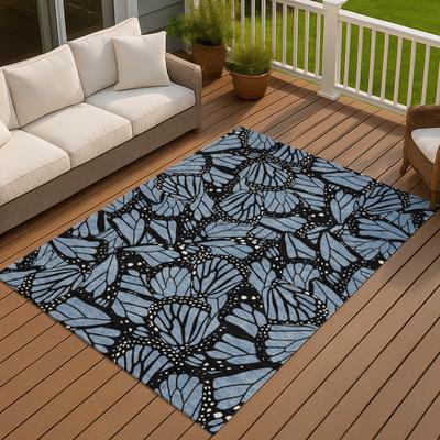 Addison Rugs Machine Washable Indoor/ Outdoor Modern Butterfly Chantille Rug
