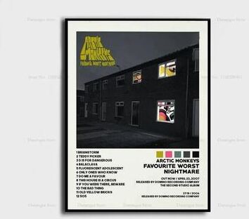 Inspire Essentials Arctic Monkeys Album Cover Poster Canvas Music Wall Art Decor 2 19.69 X 27.56 In