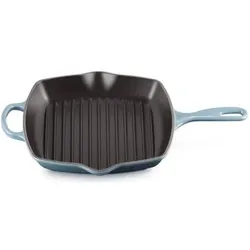 Le Creuset Griglia Quadrata in Ghisa Chambray Firma, Pfanne + Kochtopf