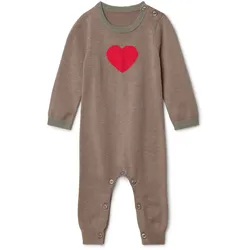 Tchibo - Baby-Einteiler mit Wolle - Baby - Gr. 74/80 - taupe