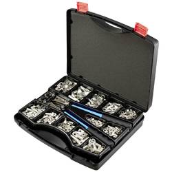 TRU COMPONENTS TC-11894512 Rohrkabelschuh-Sortiment 6 - 50 mm² mit Crimpzange 6 mm² 50 mm² Silber 281 St.