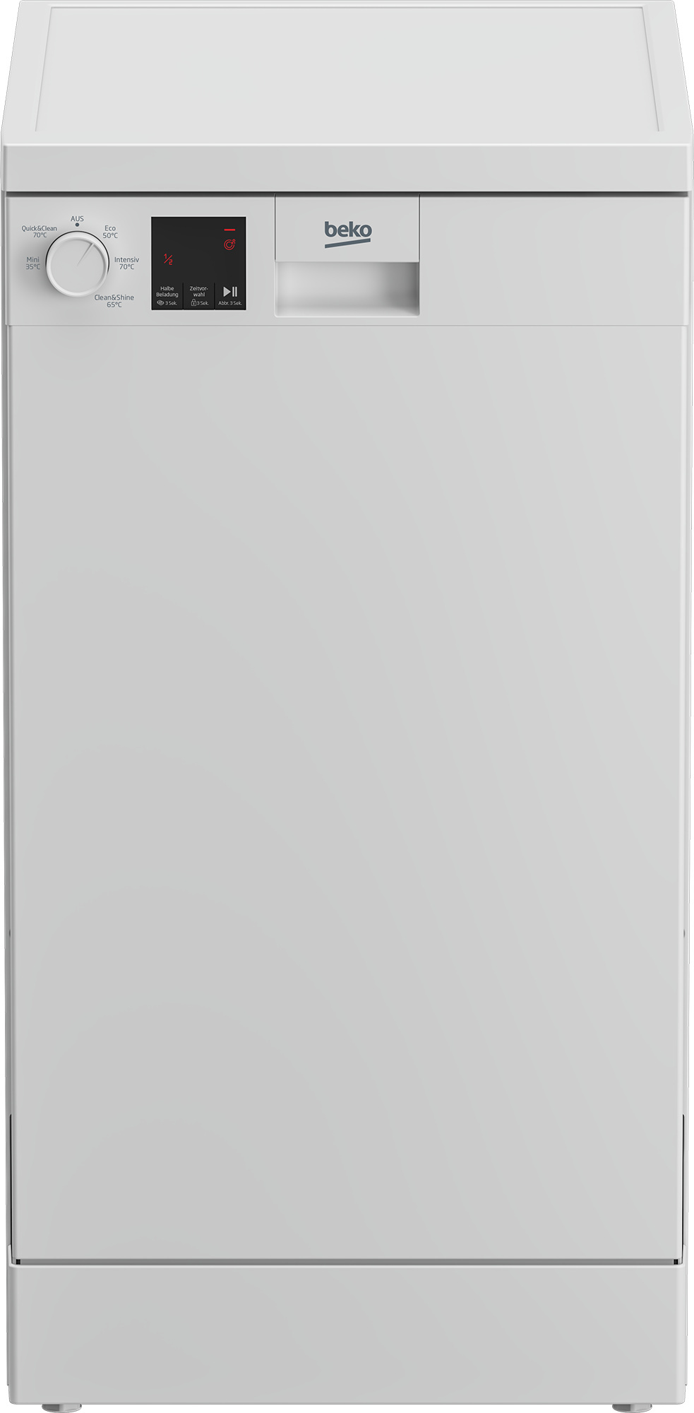 Beko DFS05021W, Freistehend, Single (45 cm breit), Weiß, Drehregler, Tasten, LED, Korb
