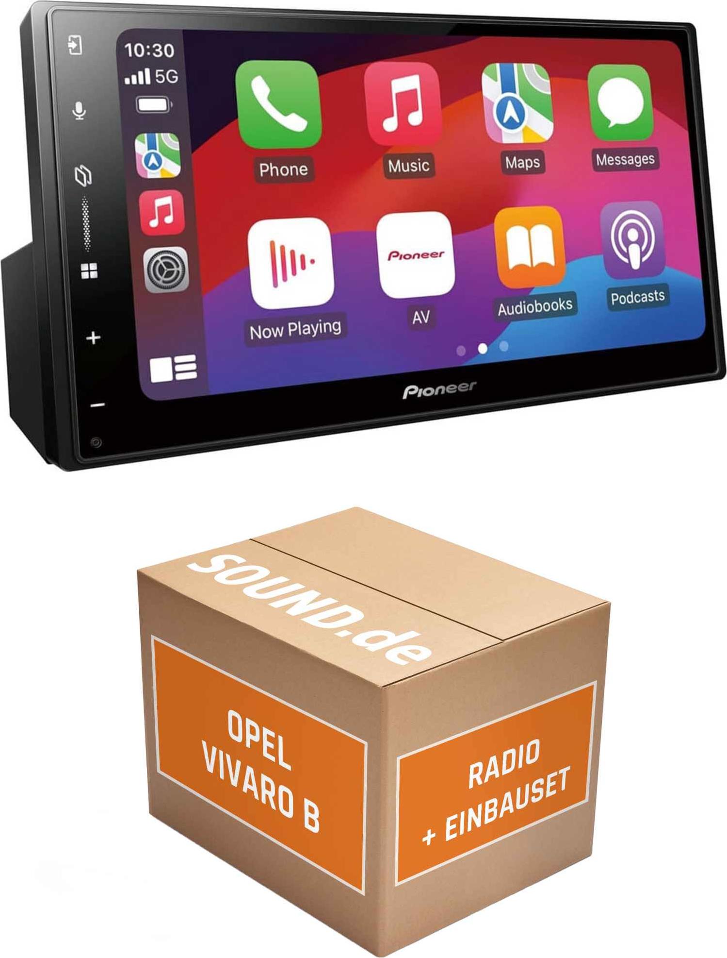Autoradio Einbaupaket Pioneer SPH-DA77DAB passend für Opel Vivaro B + Visteon/Browse | Apple CarPlay Android Auto