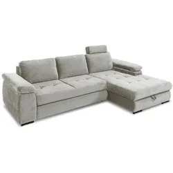 filippo Ecksofa mit Funktion Bronko Stoff Grau
