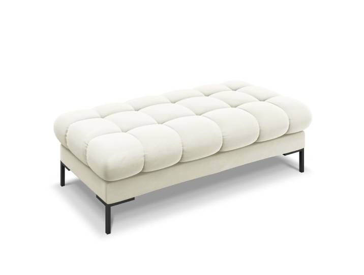 Banc 2 places en tissu velours beige clair