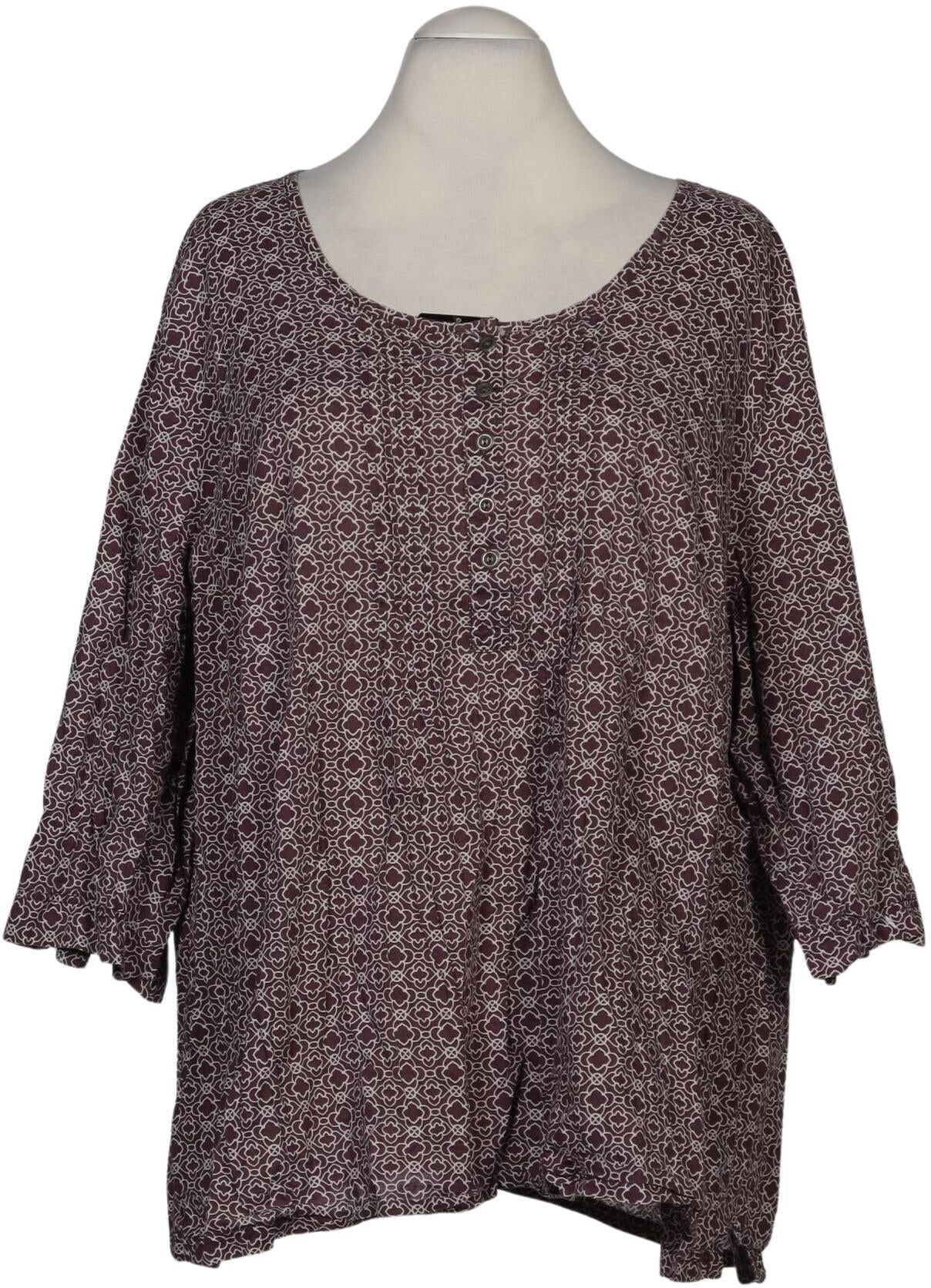 Ulla Popken Damen Bluse, Braun, Gr. 3Xl, Baumwolle - Second Hand