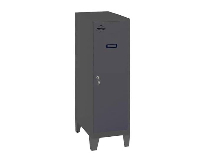 Simon Rack Simonlocker Kommode, klein, 1015 x 300 x 500 mm, Amario aus Metall, klein, mit Schlüssel, Anthrazit