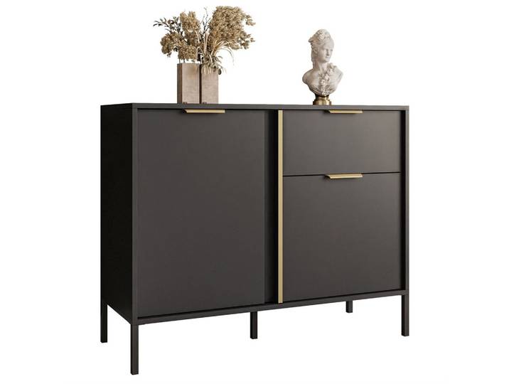KOMMODE LARETTO 103 cm 2D1S anthrazit