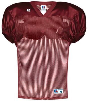 Russell Athletic S096BM Stock Practice Jersey T-Shirt in Cardinal size XL   Polyester