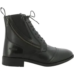 Ekkia NORTON Reitstiefelette mit Schnürung und Reisverschluss Metal schwarz, Schuhgröße: 38