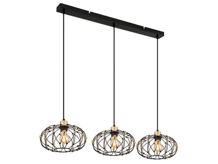 Hängeleuchte Greys Schwarz Goldfarben L: 95 cm