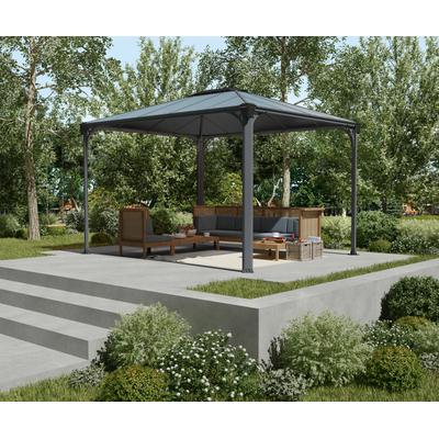 Pavillon PALRAM - CANOPIA "Martinique 3600", grau (anthrazit, anthrazit), B/H/T: 360cm x 274cm x 296cm, Pavillons, BxT: 360x295,8 cm