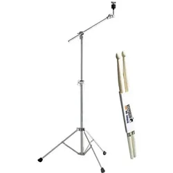Dixon PSY-P0SI Galgen-Beckenständer mit Drumsticks (Schlagzeug), Instrumentenständer + Halter, Silber
