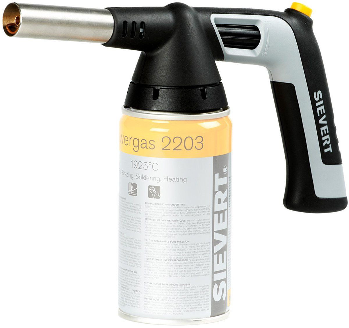 Sievert Handyjet brander 220383 met piezo ontsteking, 1.8 kW, zilver oranje