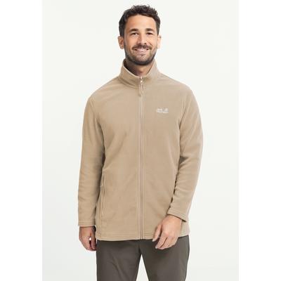 Fleecejacke JACK WOLFSKIN "TAUNUS 100 FZ M", Herren, Gr. S (48), beige (hazelwood), Obermaterial: 100% POLYESTER. Futter: 100% POLYESTER, Jacken Fleecejacke, 3-in-1 System-kompatibel, mit Verbindungsschlaufen, aus Polyester